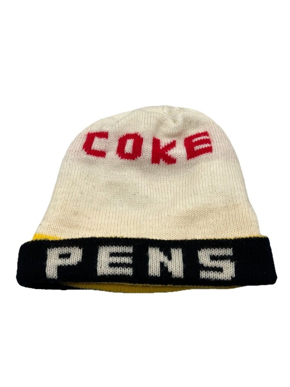 Pittsburgh Penguins Vintage Beanie Hat Ski Cap 80's Retro Coke Coca-Cola Promo